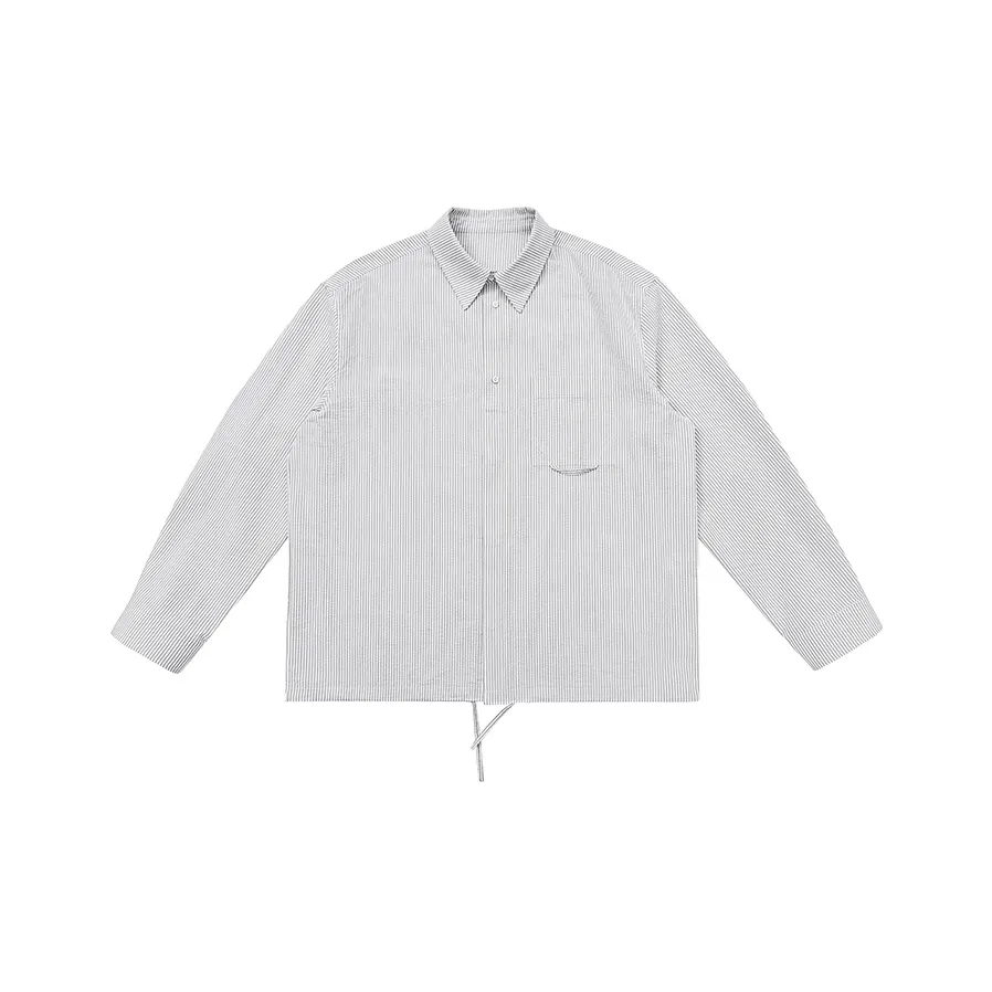 SINBOS Простые Серые Полосы Мужские Рубашки