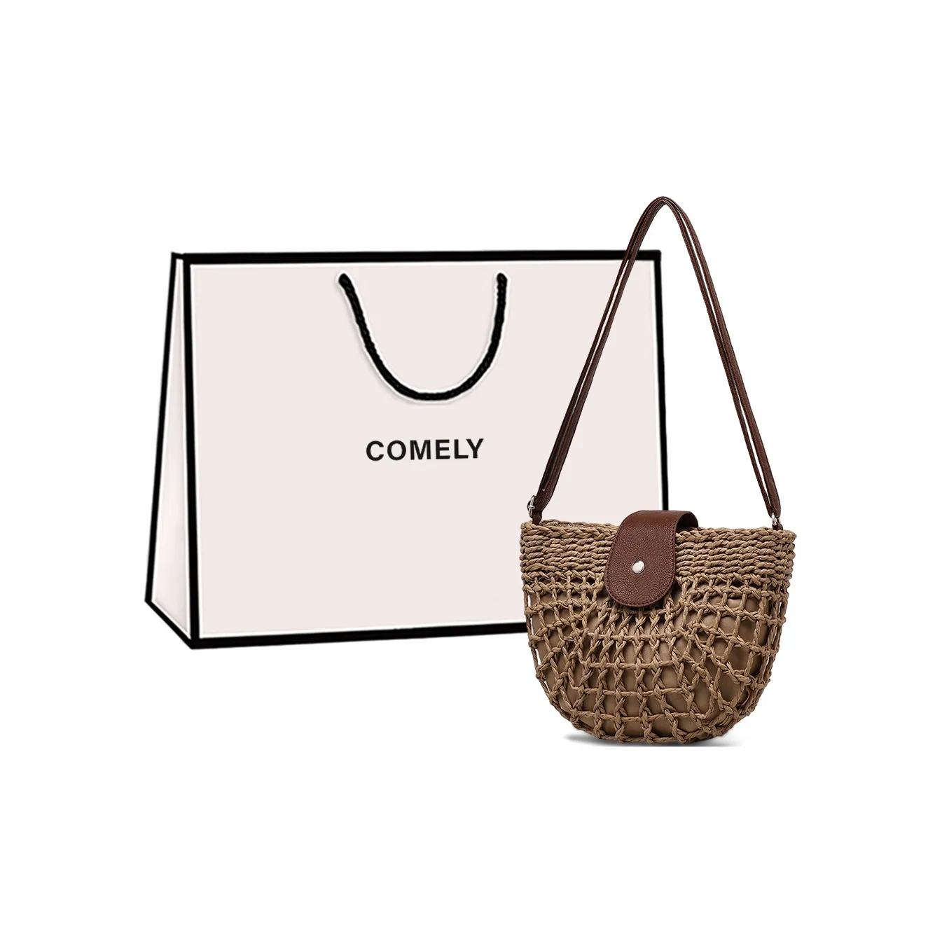 COMELY Ткань Saddle Сумка Плетеная Сумка Сумка через плечо Стандартная Женская Хаки