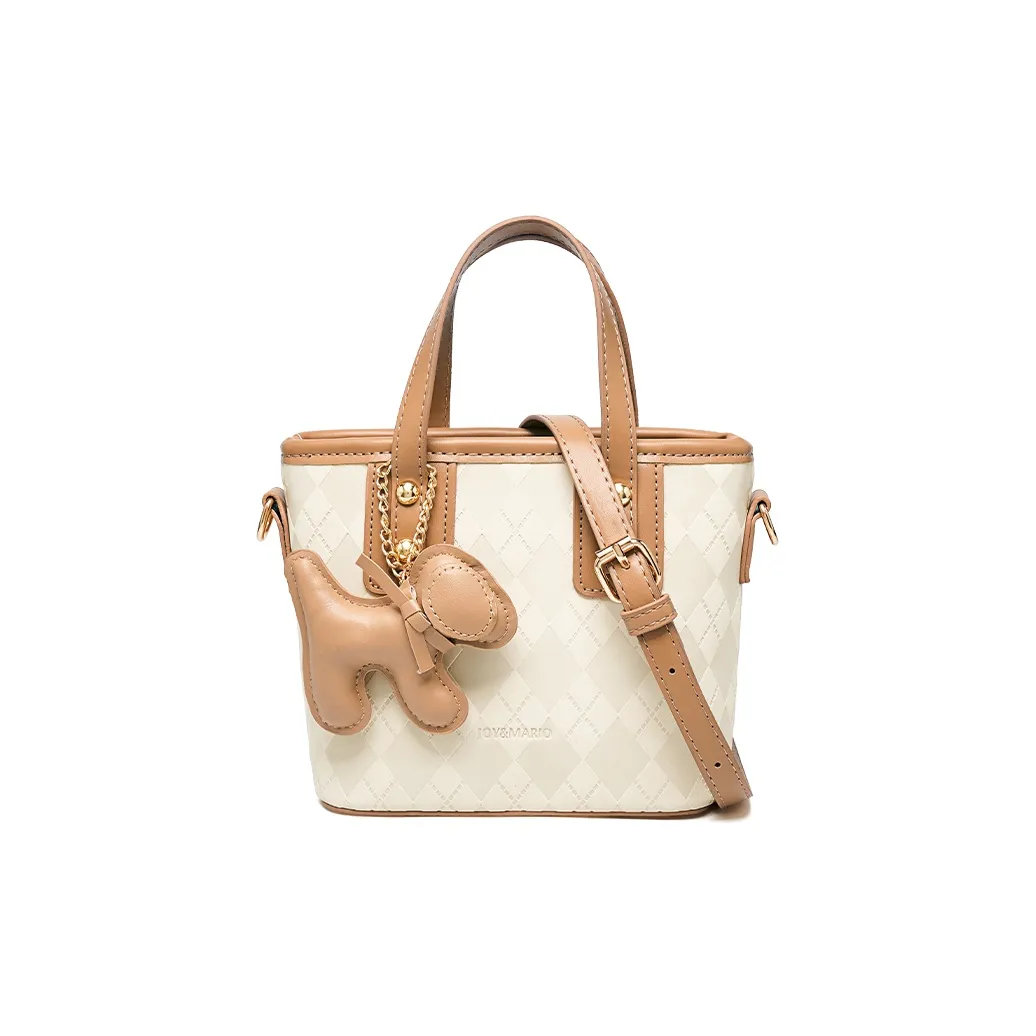 Joy Mario Сумка через плечо из синтетической кожи Женская Экрю Светло-розовый