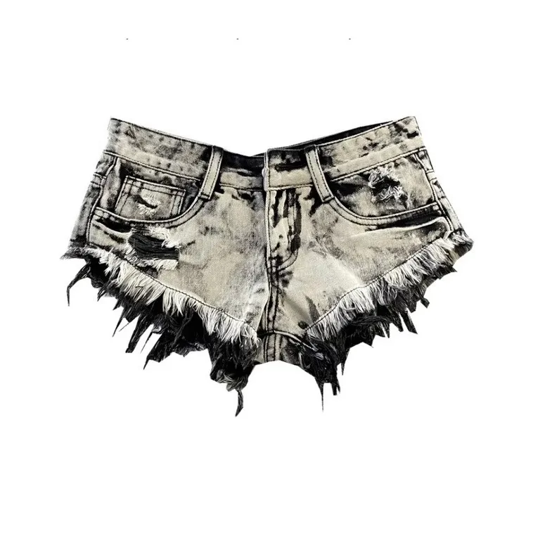 SY Грязно-серые Женские Джинсовые Шорты
