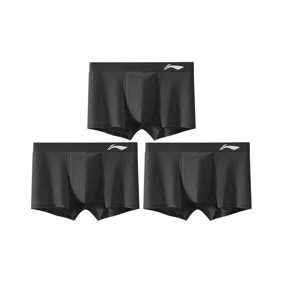 LINING Черный 3 упаковки Мужские боксер-шорты