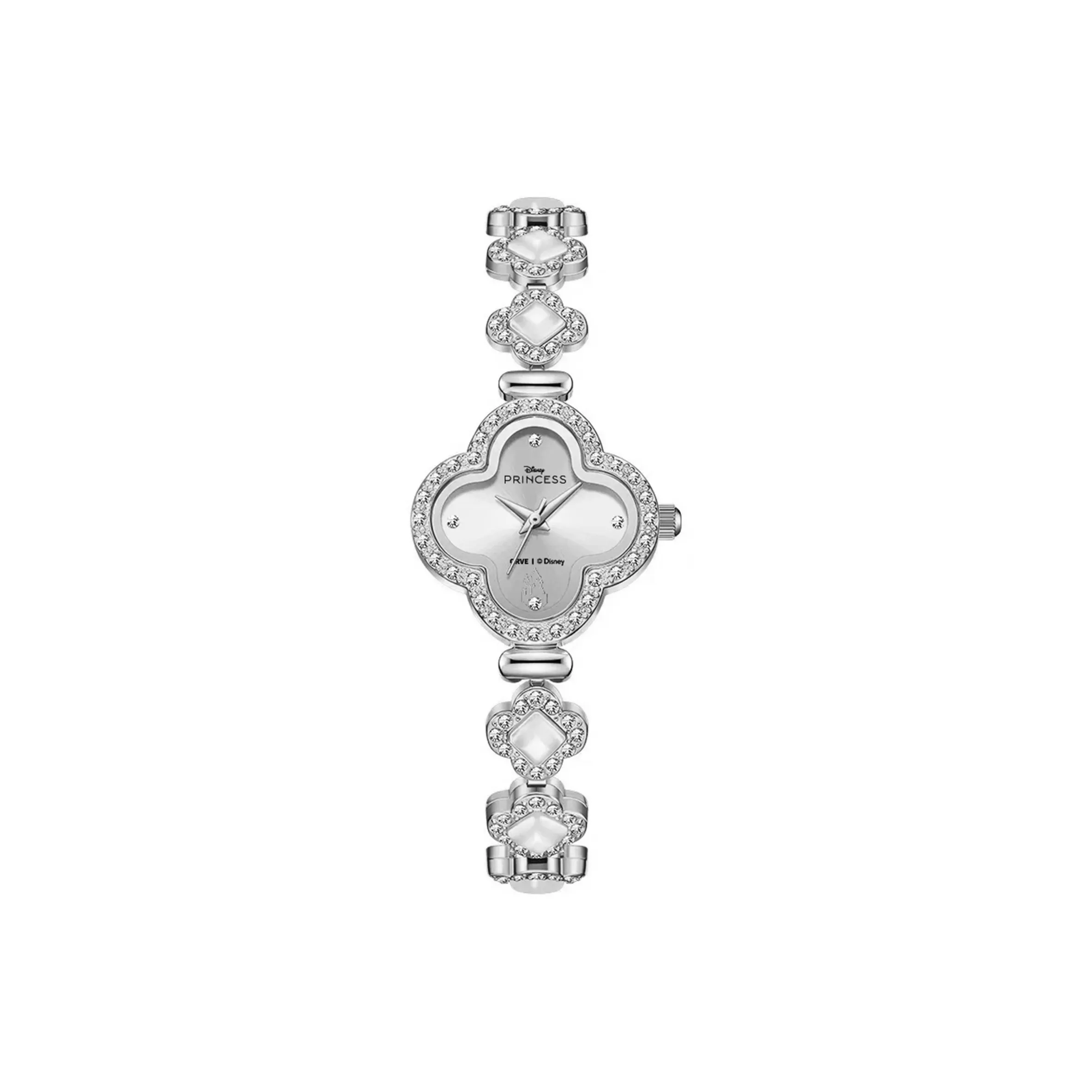 Disney Princess Кварцевый механизм Металлический ремешок Часы Женские Серебристый циферблат