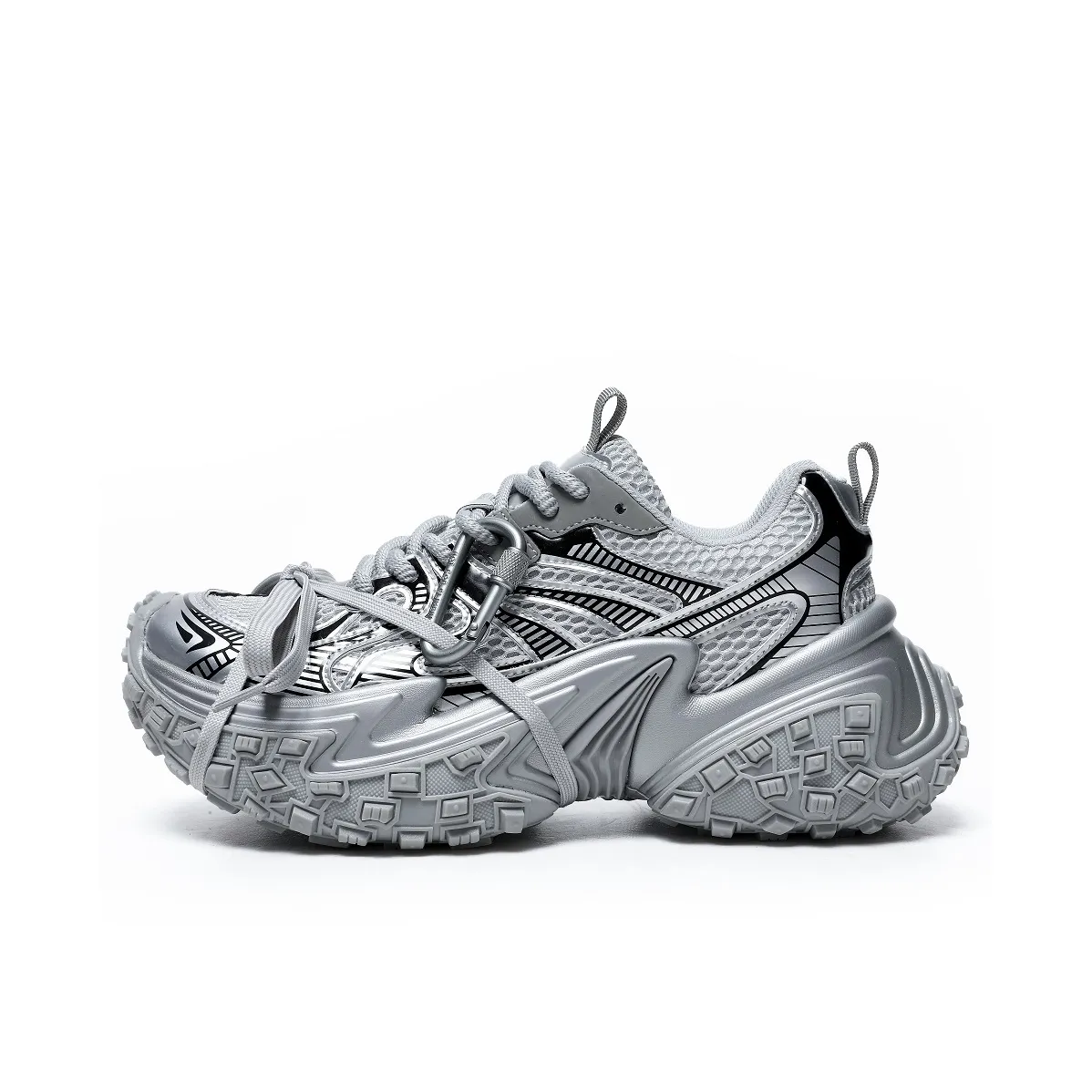 PONGFINITY Износостойкие визуально увеличивающие рост Низкие кеды Унисекс Серебряный