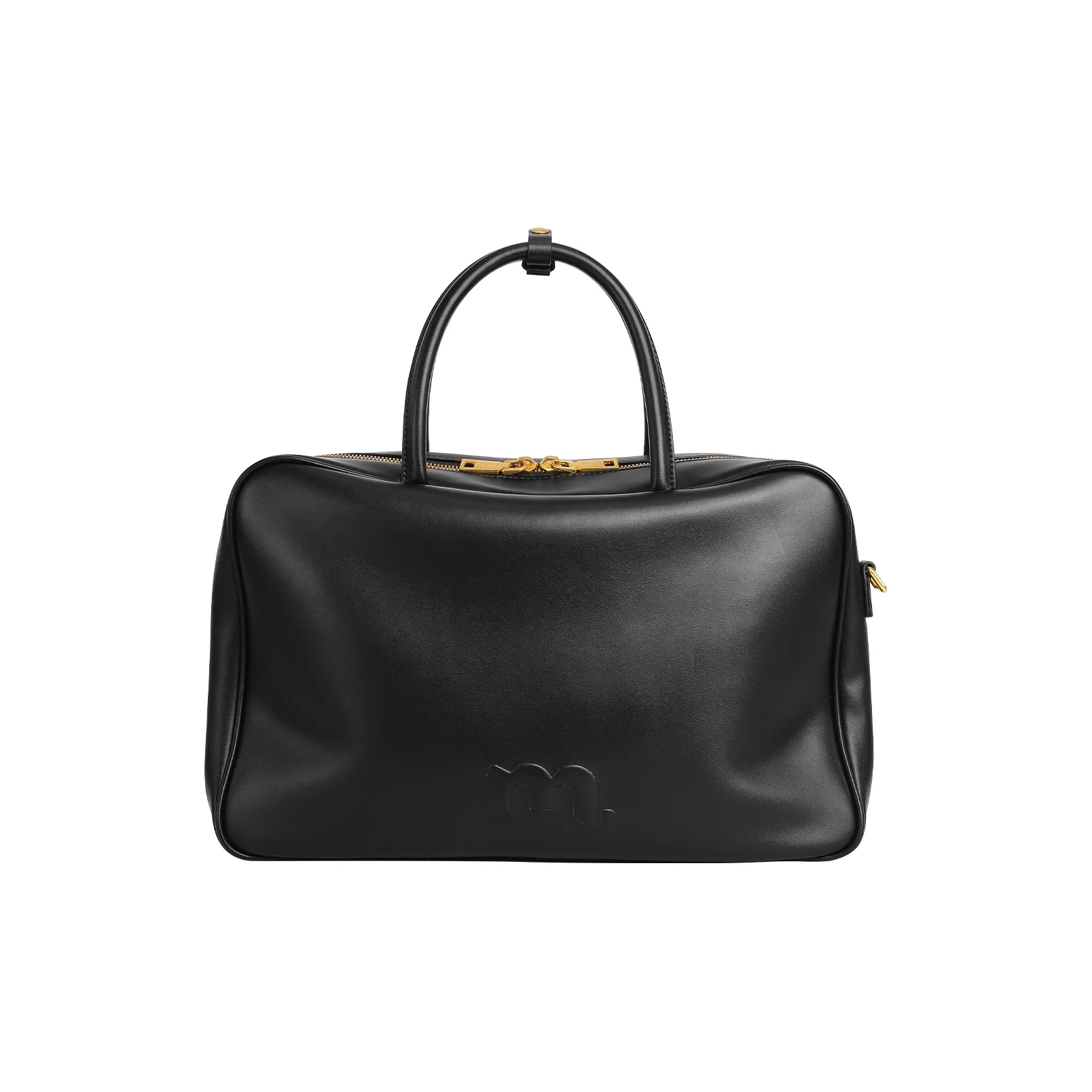 Miao Di Коровья кожа Ручная сумка для ноутбука Стандартная Женская Обсидиановый черный