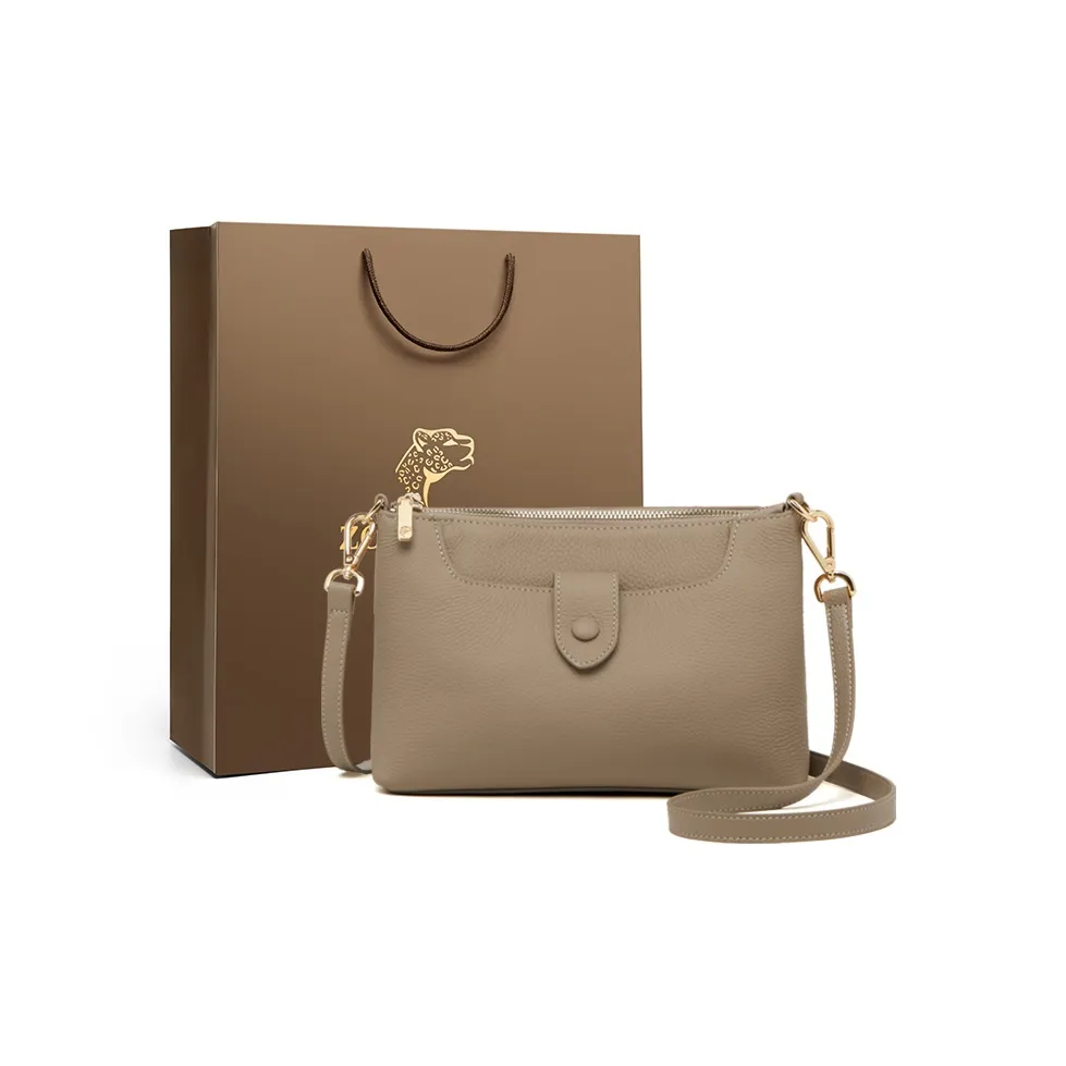 ZOOLER Сумка через плечо из коровьей кожи женская хаки