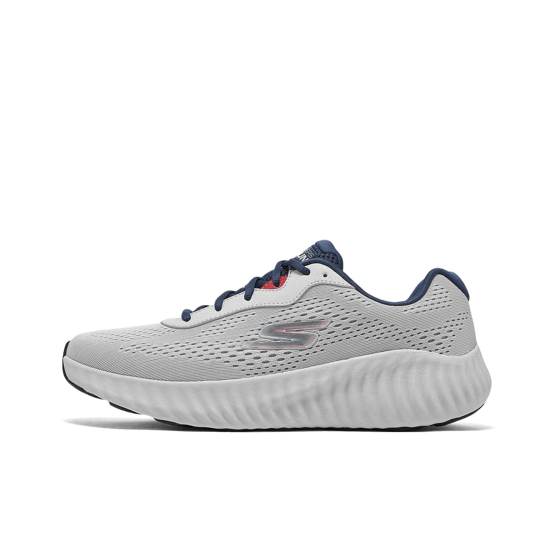 Skechers Abrasion Resistant Breathable Low Top Running Shoes Men's Gray