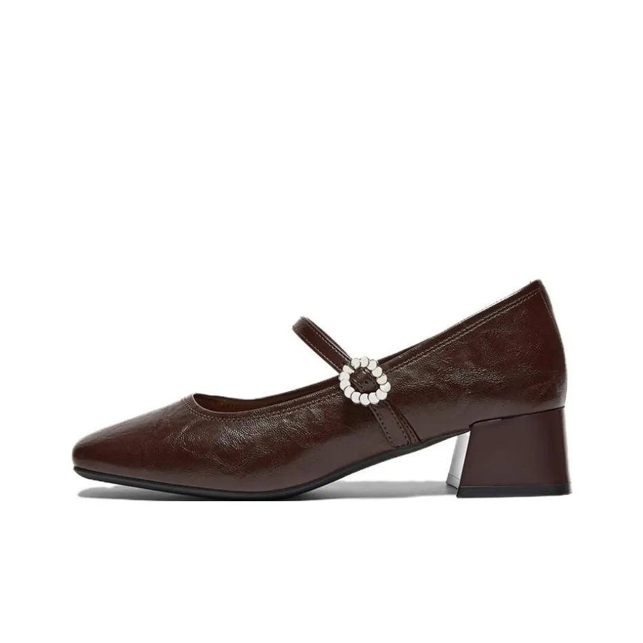 BASTO Грубый каблук Туфли Мэри Джейн Женские