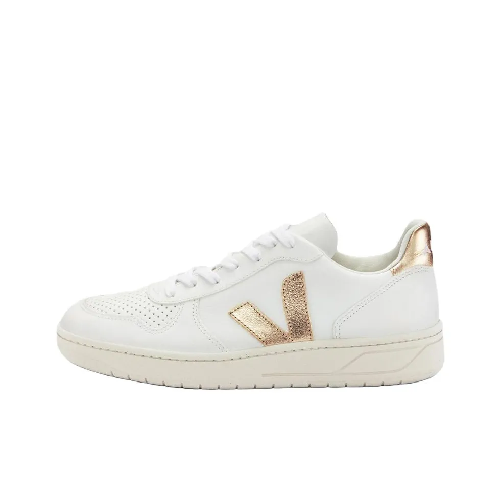 VEJA V10 Metallic Leather Sneakers