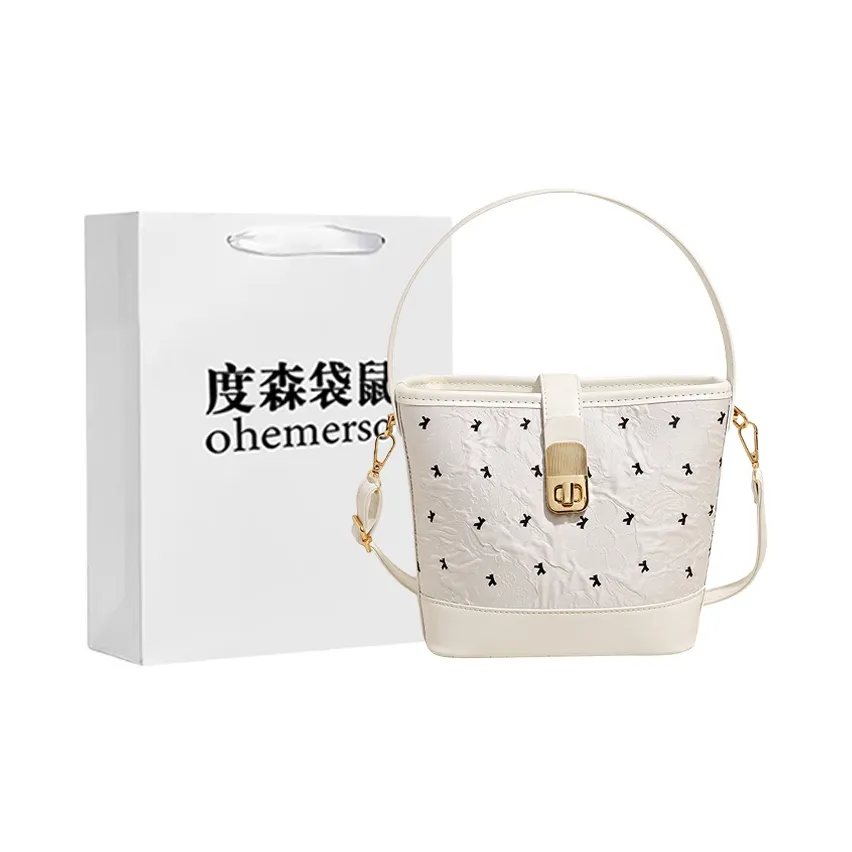 Dusen Kangaroo ПУ (полиуретан) Одно плечо Сумка Женская Белая Фиолетовая Светло-зеленая Розовая