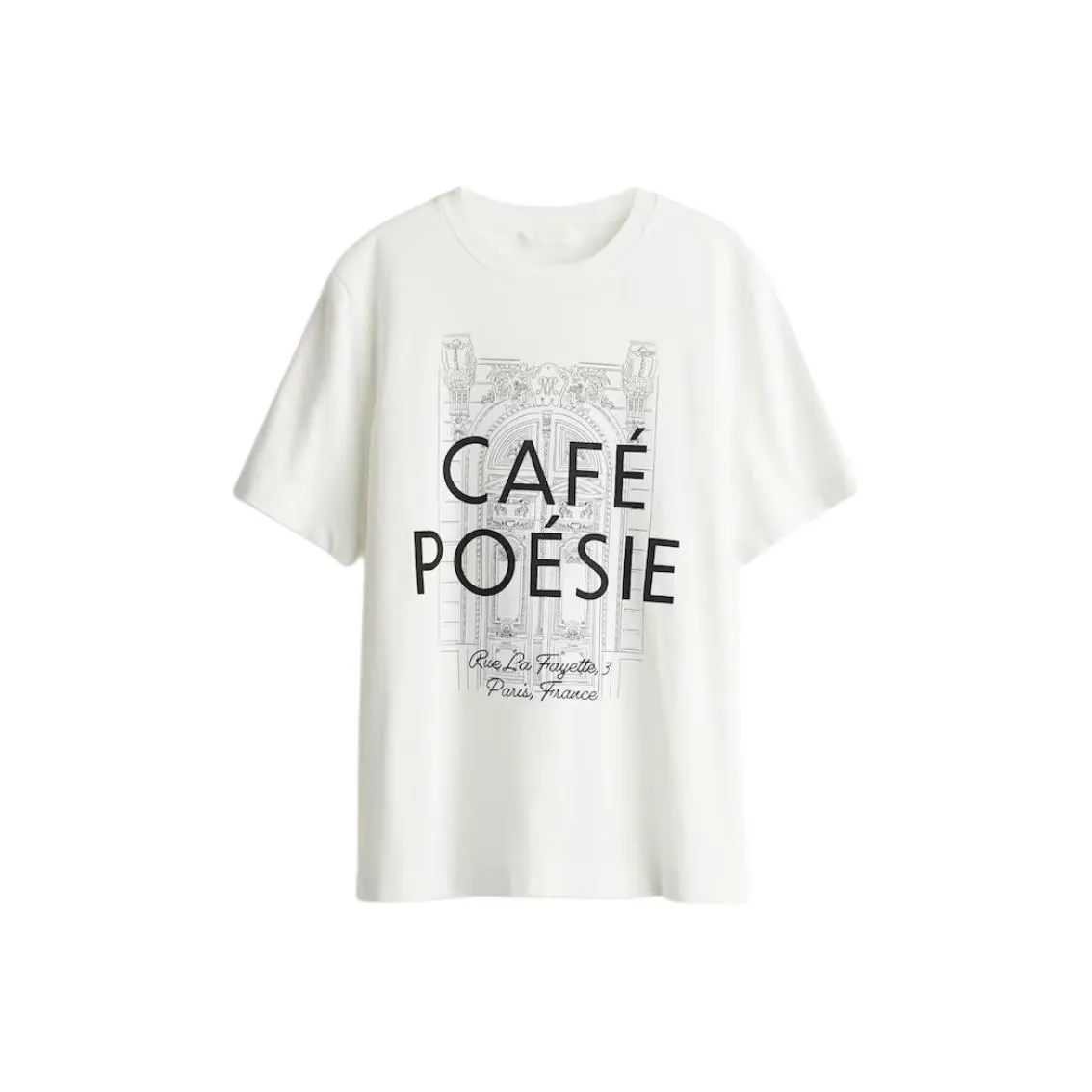 H&M Белый/Черный Женские Футболки