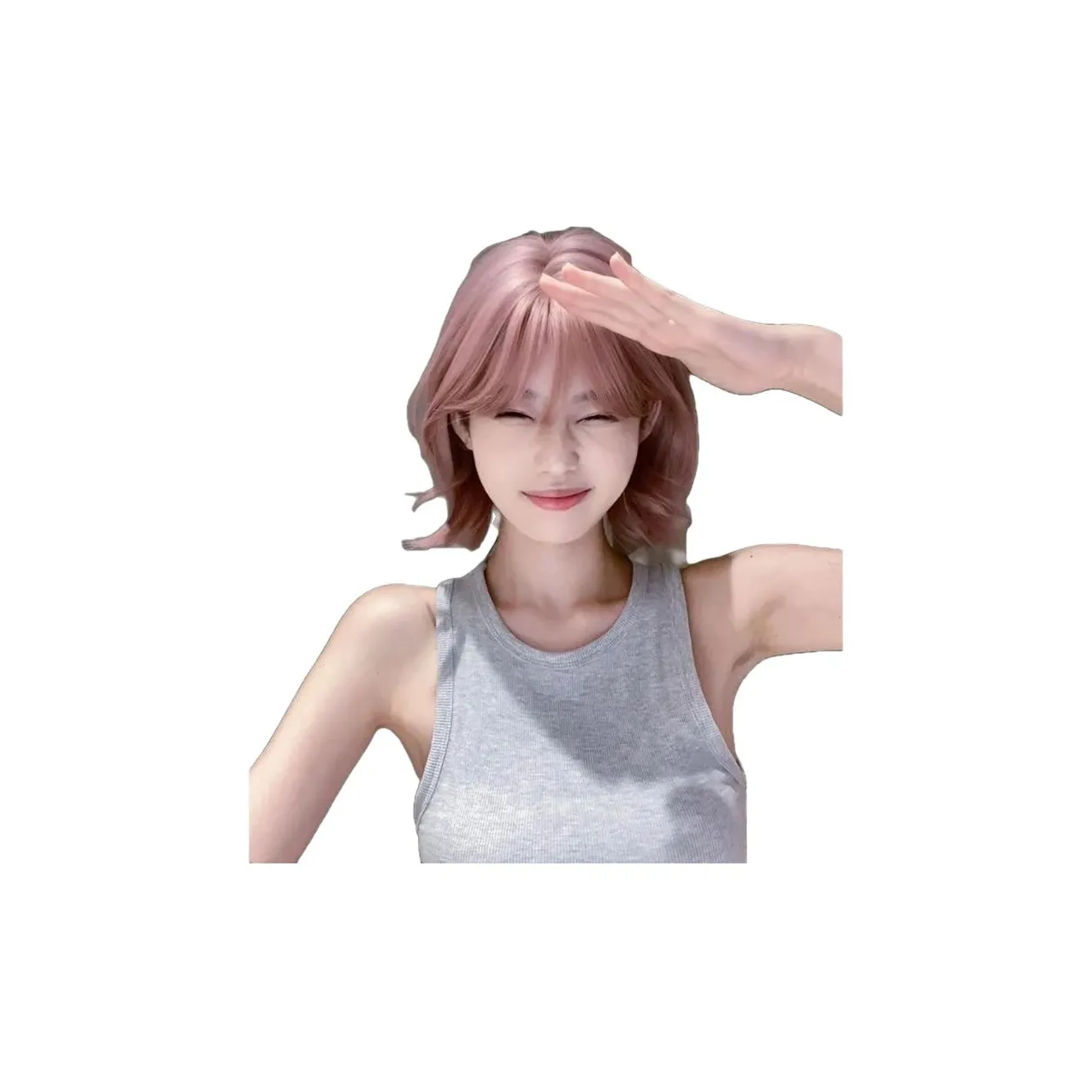 Gentle Welcome Перука Короткие волосы Женская Dreamy Pink Short Hair Everyday Lolita Полный комплект с челкой