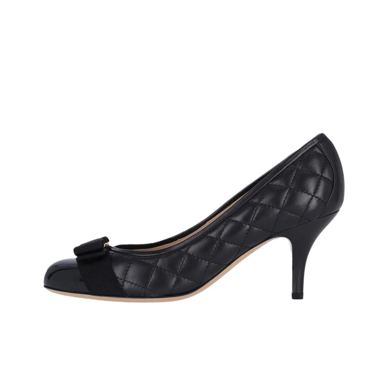 FERRAGAMO Vara Slim Heel High Heels 7cm Women's Black
