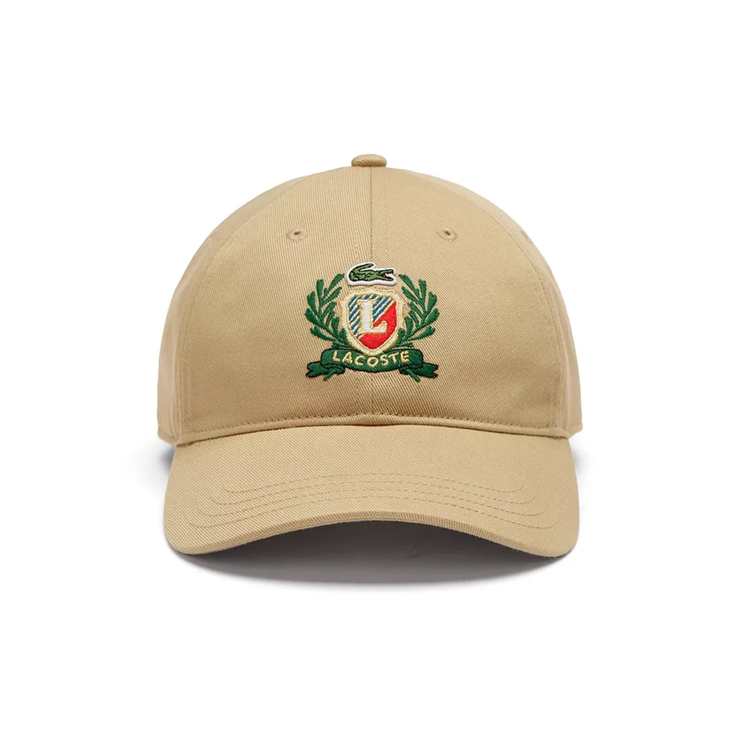 Кепки LACOSTE унисекс молочного кофейного цвета