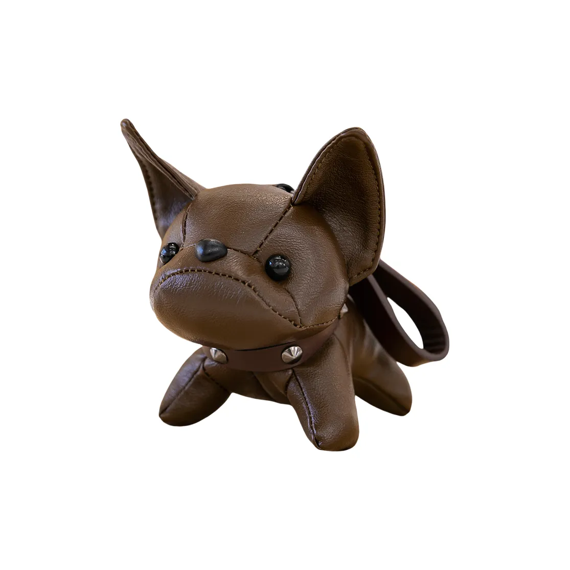 77 SEVEN DREAM Элегантный Кожа Французский Bulldog Куклы Плюшевый Брелок 15 см Рекомендуемая Высота