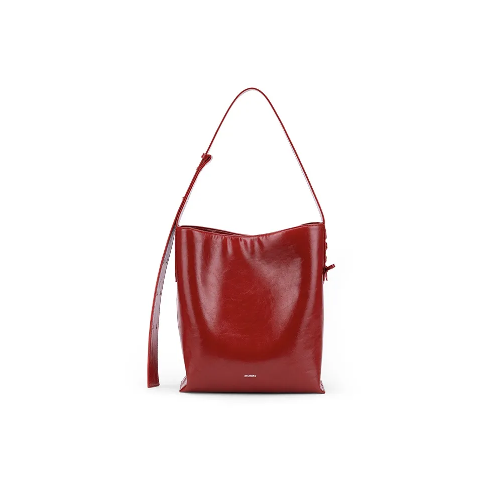 MCMIKO ПУ (полиуретан) Ведрообразные сумки Сумки через плечо Сумка через плечо Женская Праздничная Красная