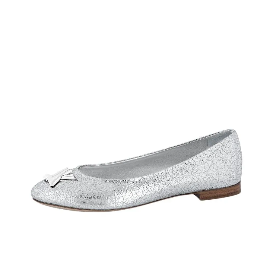 LOUIS VUITTON Lv Nina Flat Ballerina Shoes 'Silver' Women's