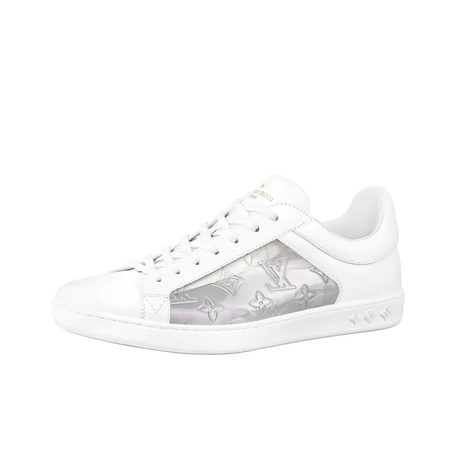 LOUIS VUITTON Luxembourg Sneakers 'White With Silver Monogram'