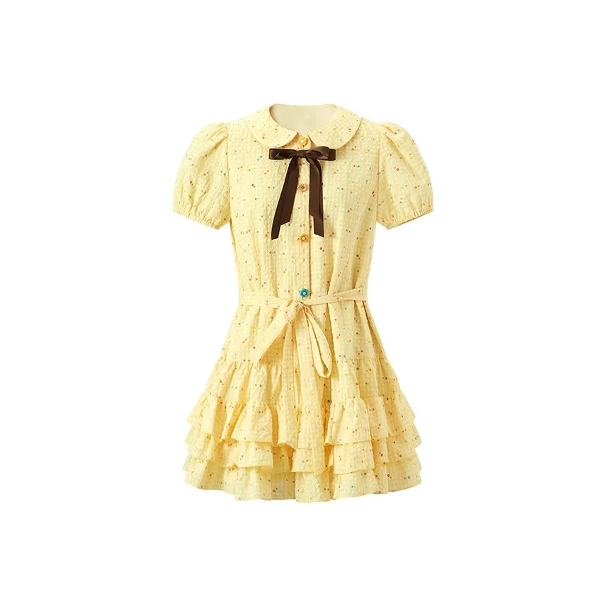 ACAINES Короткое платье с короткими рукавами женское