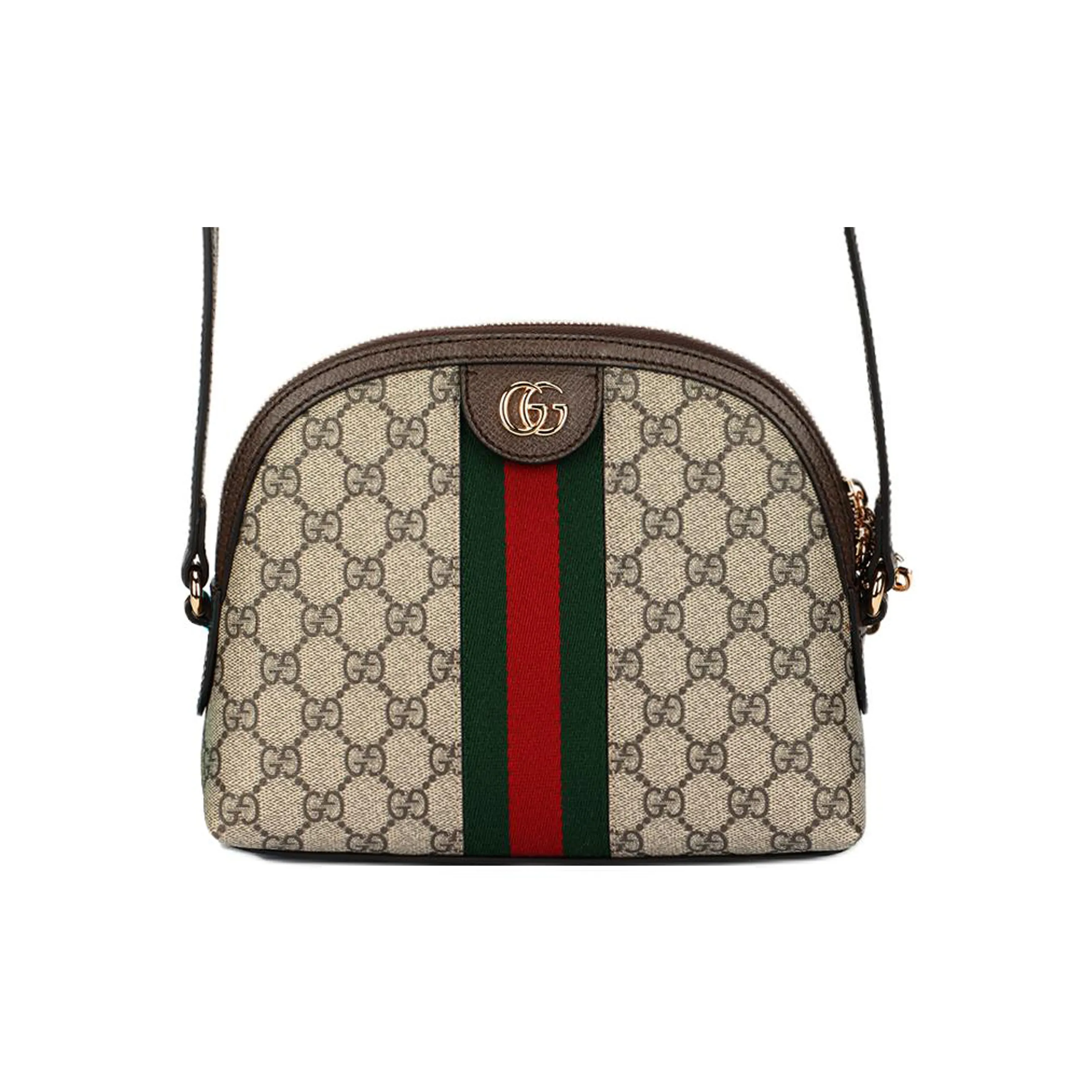 GUCCI Women's GG Ophidia Small Domed Statchel Shoulder Bag Brown