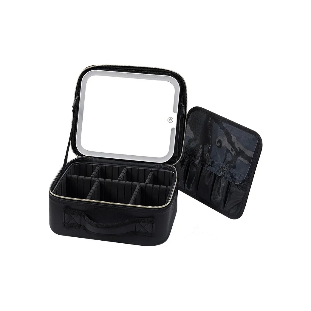 Shining Bear LED-светодиодные огни косметичка с зеркалом макияжная сумка большая вместимость премиальный дизайн косметичка