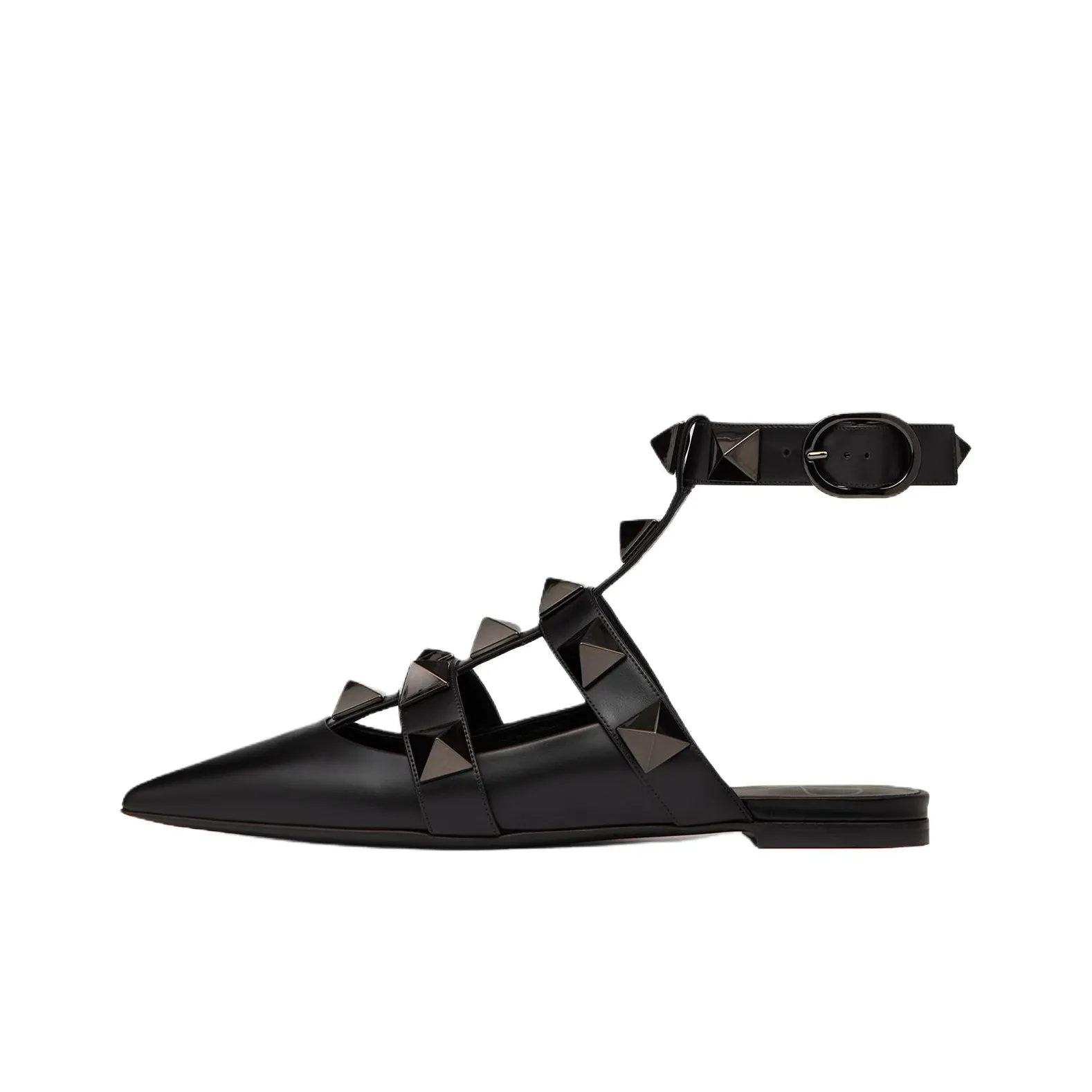 Valentino Garavani Roman Studs Sandals Black Women's