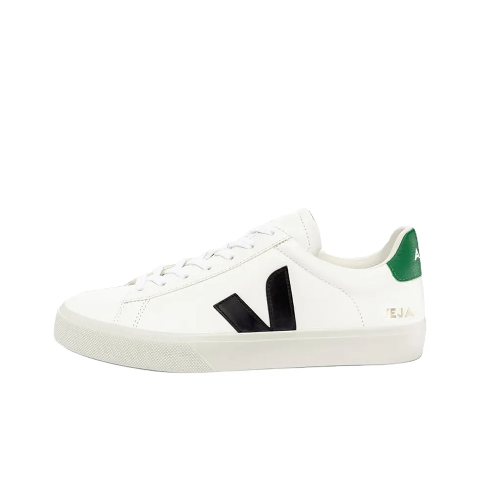 VEJA Campo Chromefree Leather White Black Emeraude
