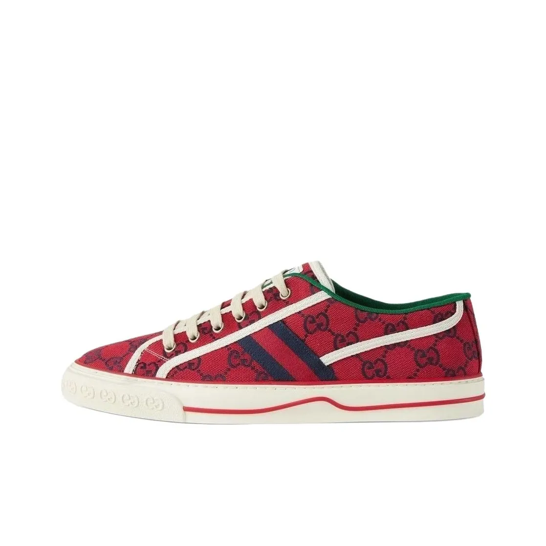 GUCCI Tennis 1977 Stylish Skateboarding Shoes Women's Red