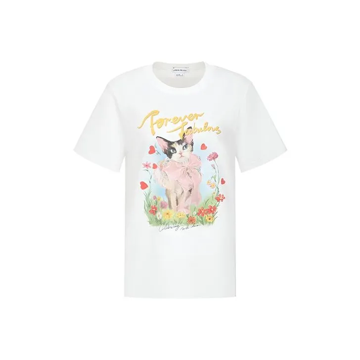 URBAN REVIVO Fun Cute Pet Design T-рубашка Женская