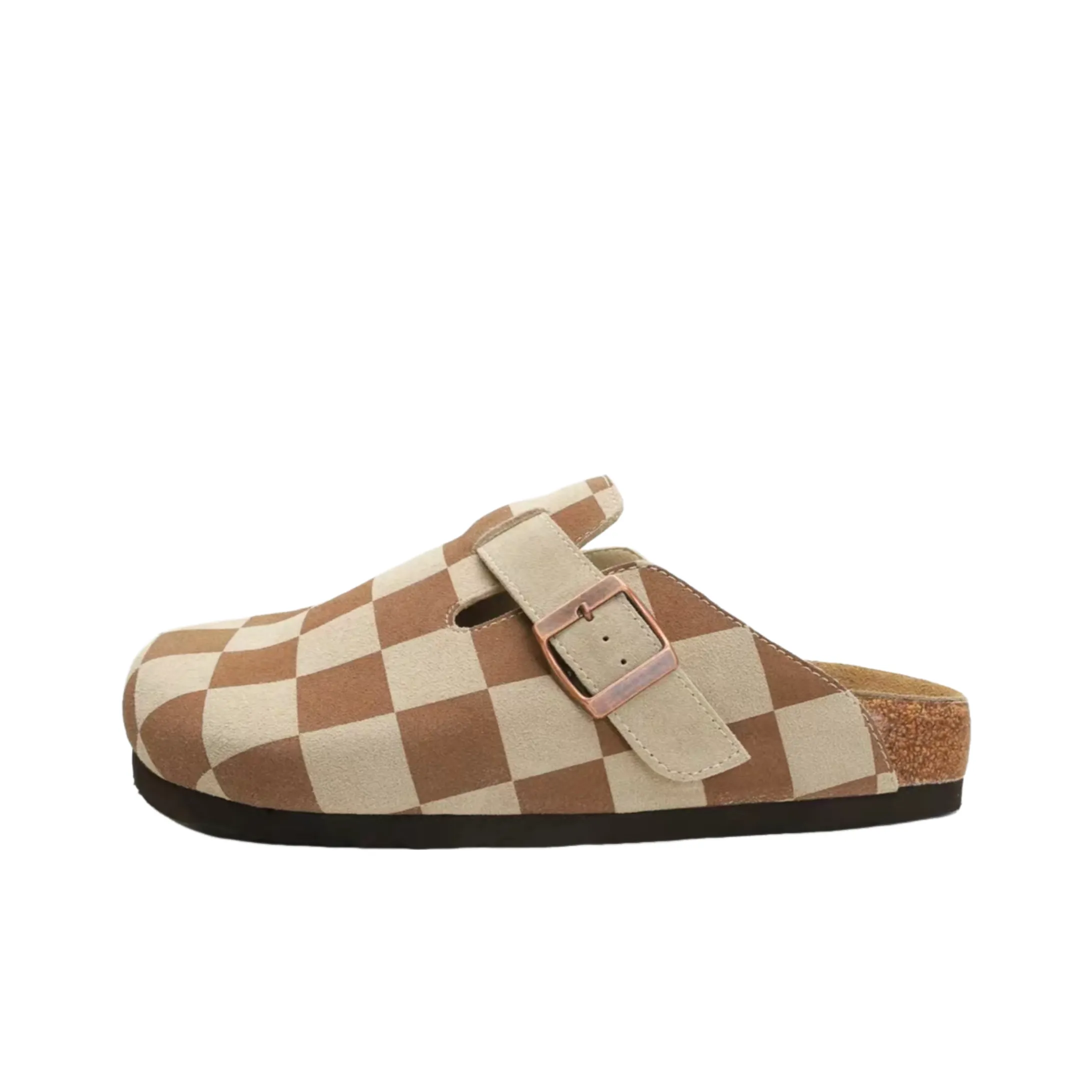 ABCYLM Противоскользящие устойчивые к истиранию домашние тапочки для мужчин цвет хаки клетка