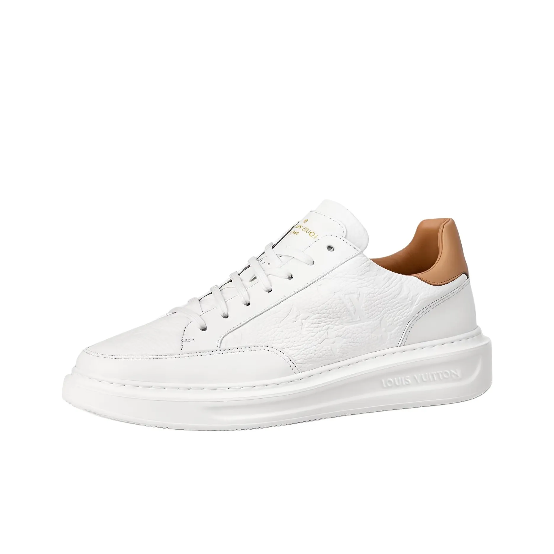 LOUIS VUITTON Beverly Hills Sneakers 'White Monogram With Caramel Top'