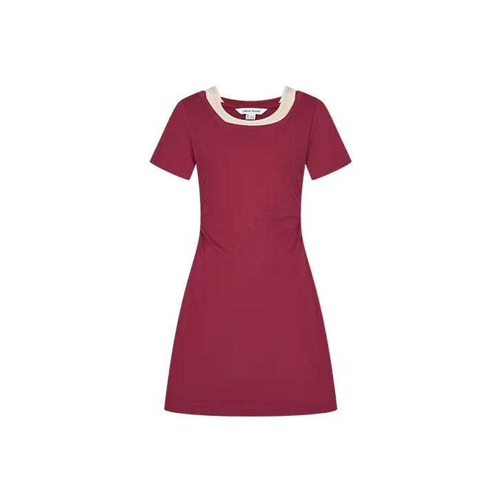 URBAN REVIVO Короткое платье с короткими рукавами для женской одежды женское