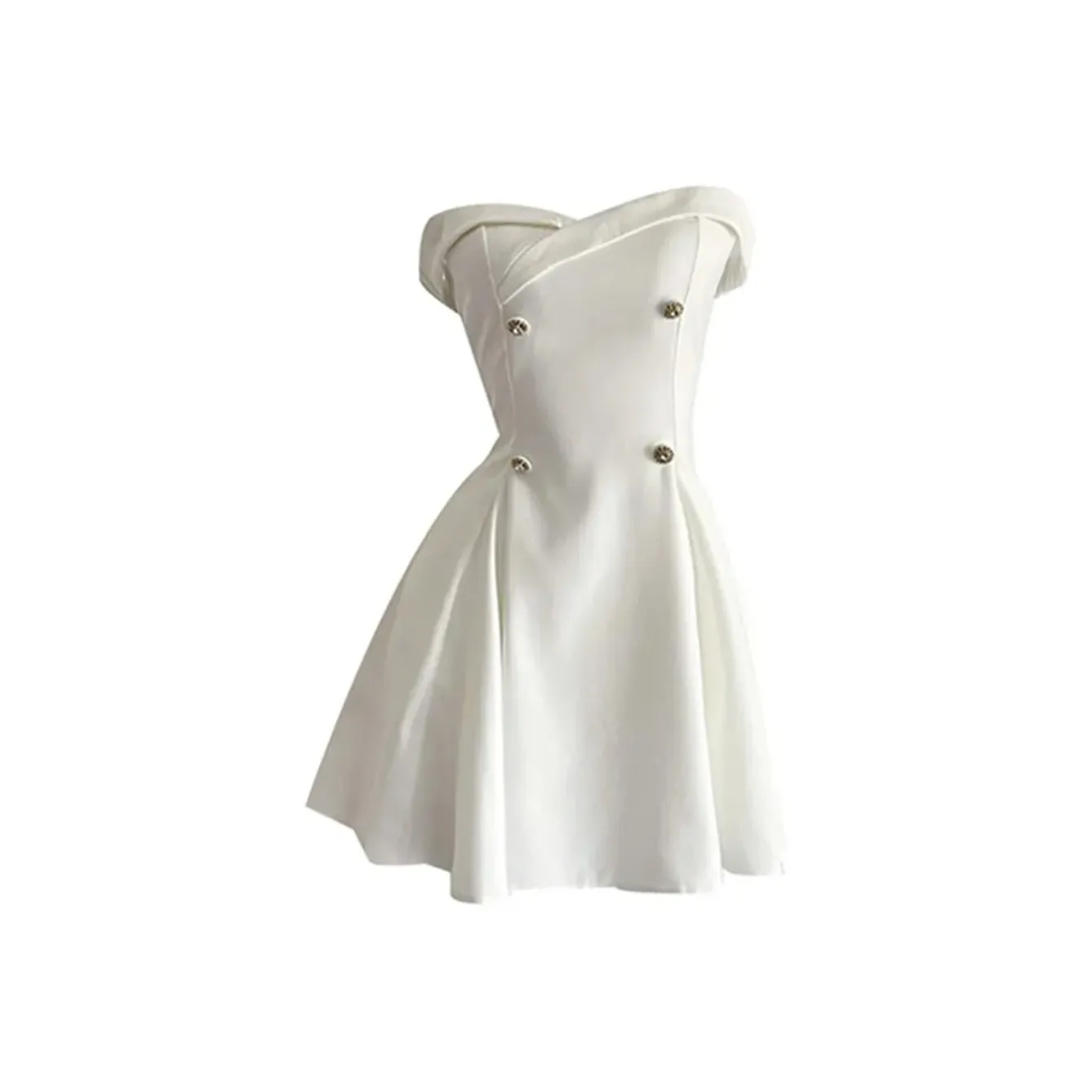 GEZITAI Белые Женские Платья без Рукавов