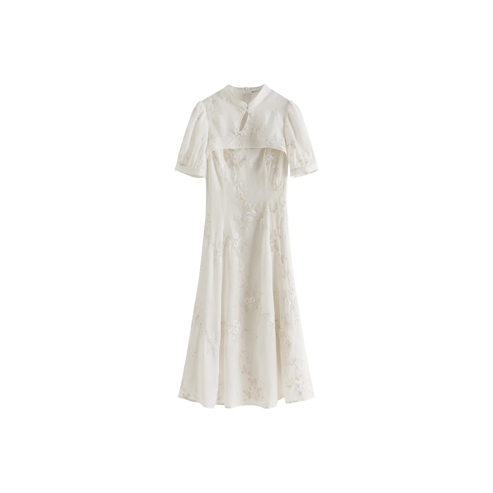 FANSILANEN Short Sleeved Dresses Women's Beige Apricot