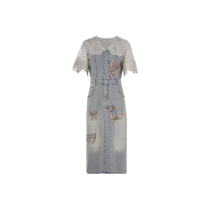 TCH Короткий рукав Платье Женское