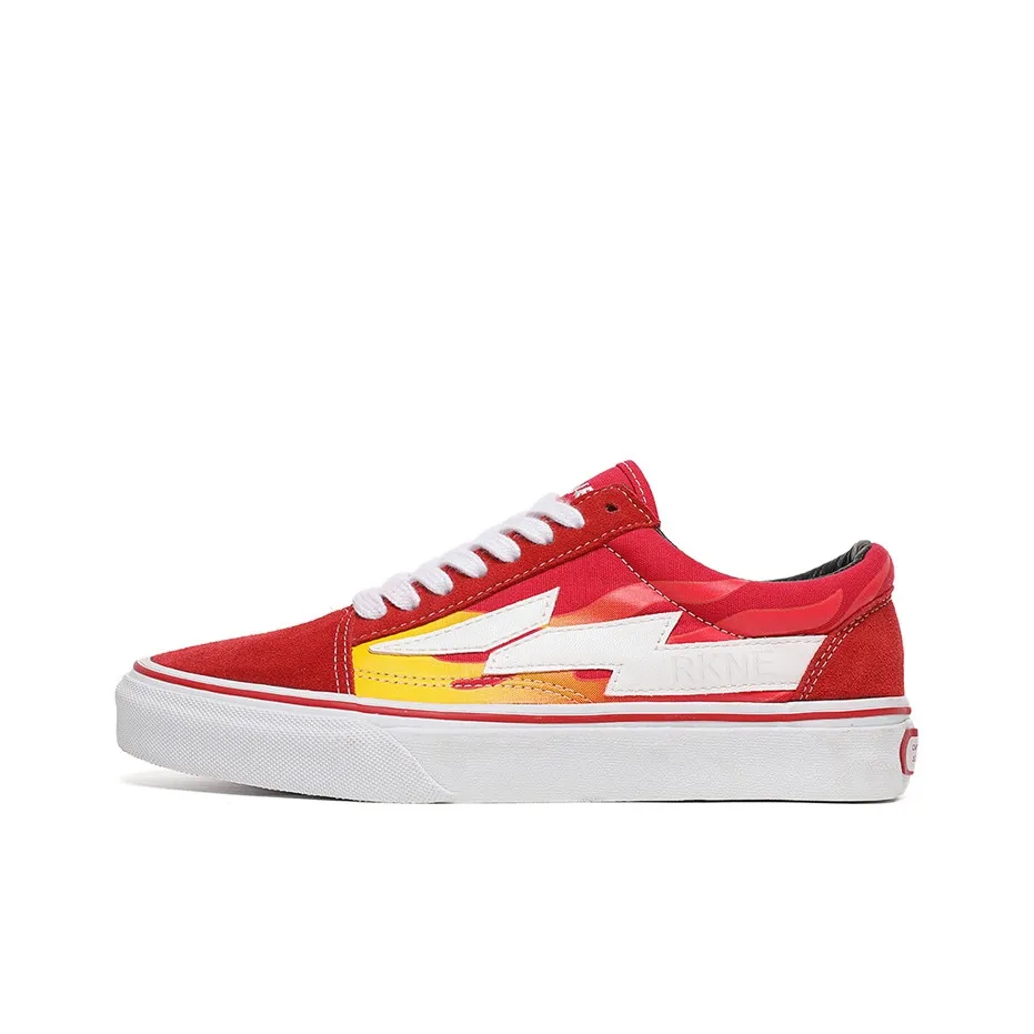 REVENFE X SPOTM x BURNING FLAME Противоскользящие Износостойкие Дышащие Низкие Кеды Унисекс