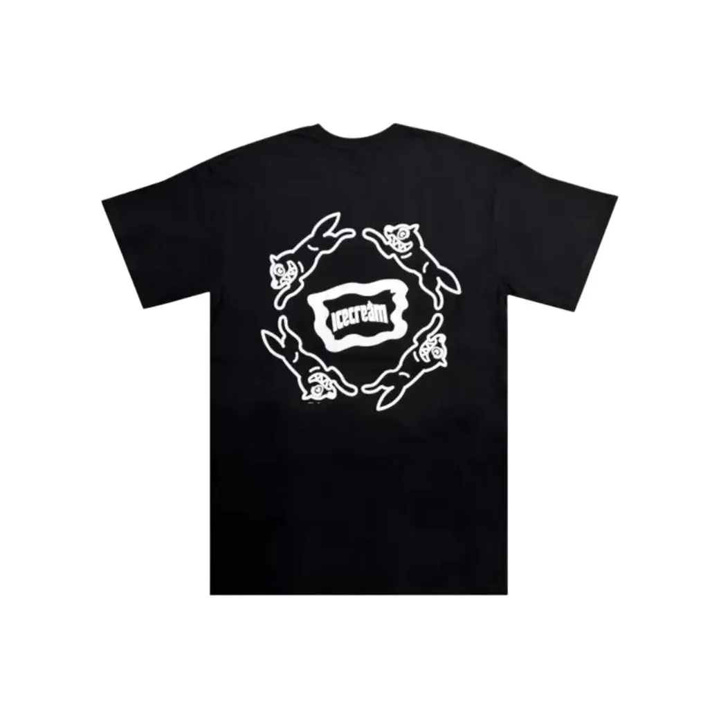 Мороженое Черный Унисекс Футболка