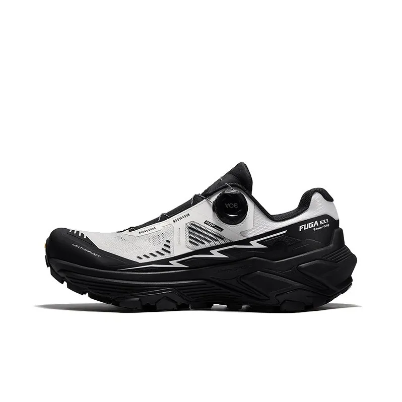 KAILAS FUGA EX3 BOA Trail Running Shoes Men's Low top Unbleached Original Color/Ink Black