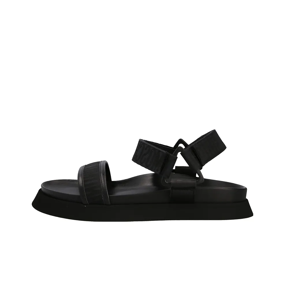 MOSCHINO Monogram-jacquard Touch-strap Sandals