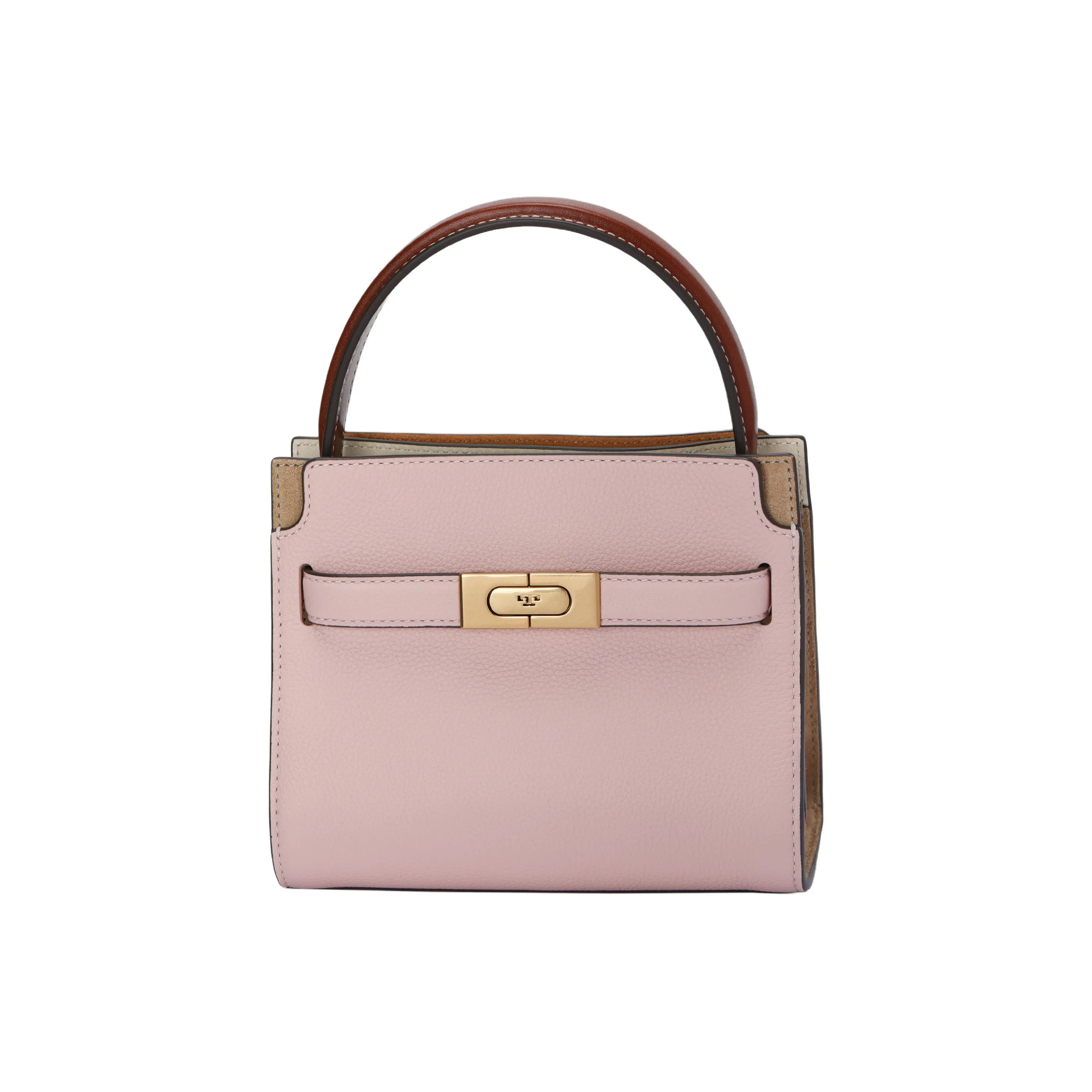 TORY BURCH Lee Radziwill Litchi Grain Leather Crossbody One Shoulder Handbag Mini Women's Sand Island Pink