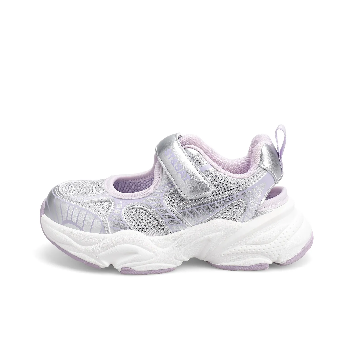 ST SAT KIDS Детские сандалии серебристо-фиолетовые для малышей