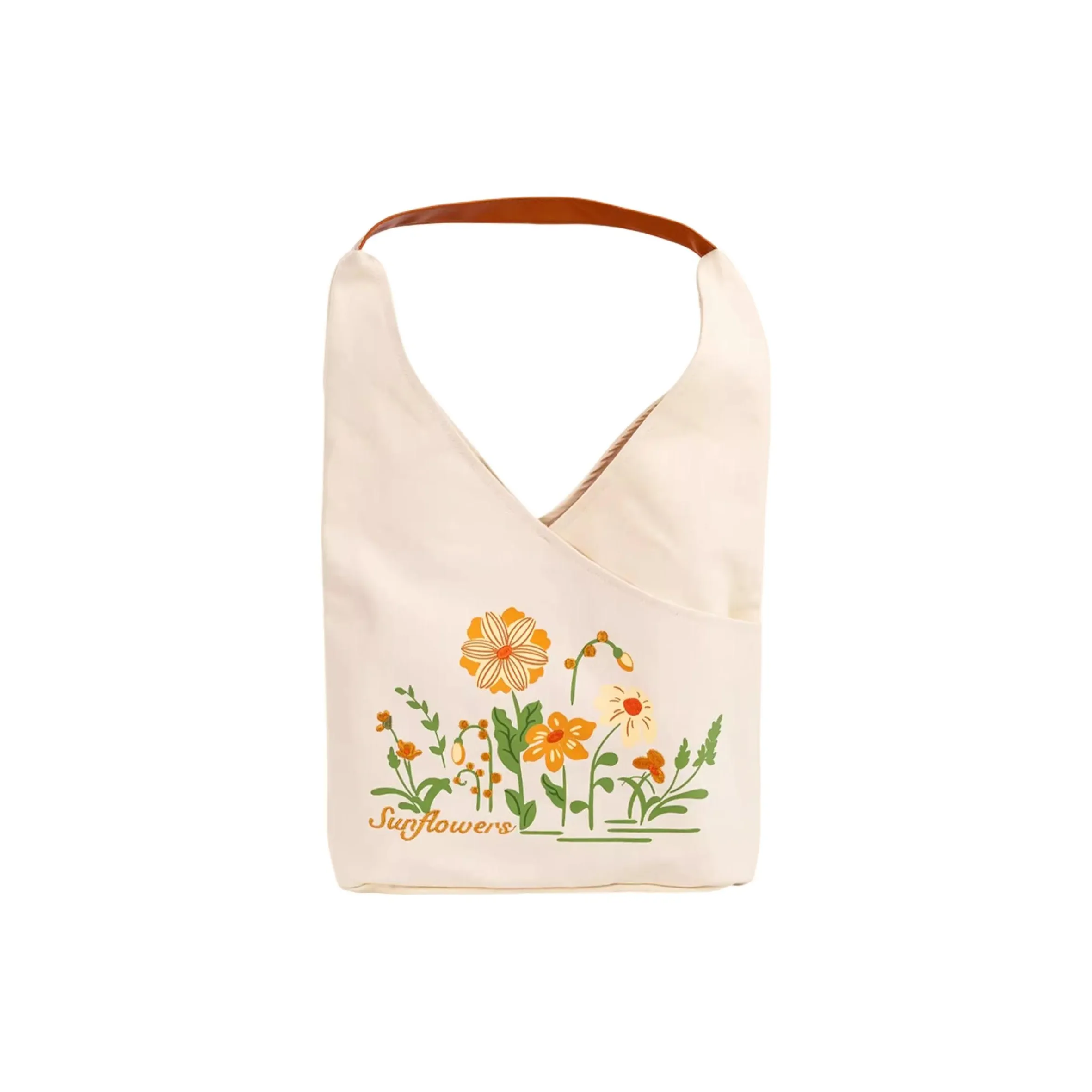 Momicafe Canvas Сумка через плечо Средняя Женская Белая