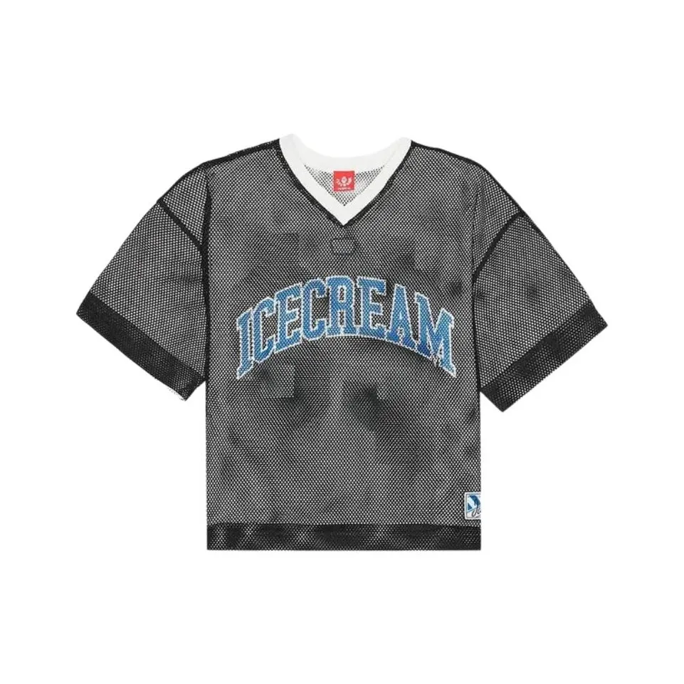 Мороженое Черный Унисекс Футболка