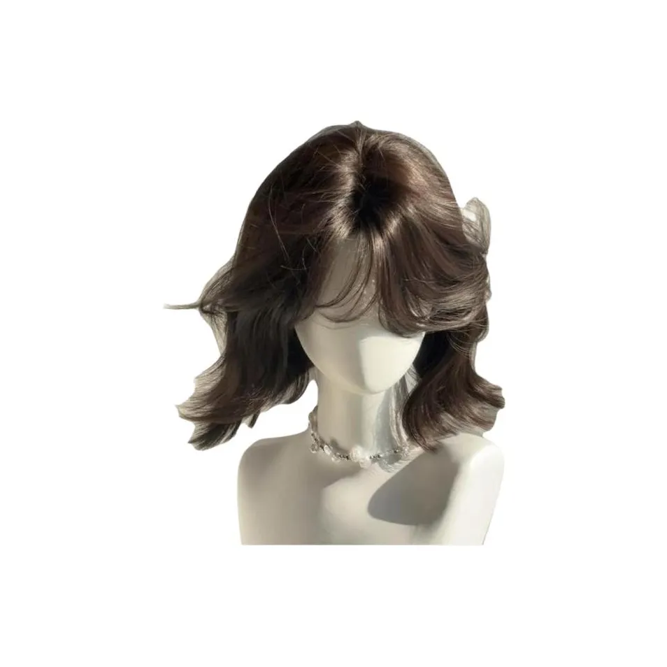 Gentle Welcome Женские Короткие Парики с Короткими Кудрявыми Волосами Естественный Боковой Делящийся Повседневные Свободные Локоны с Шапкой