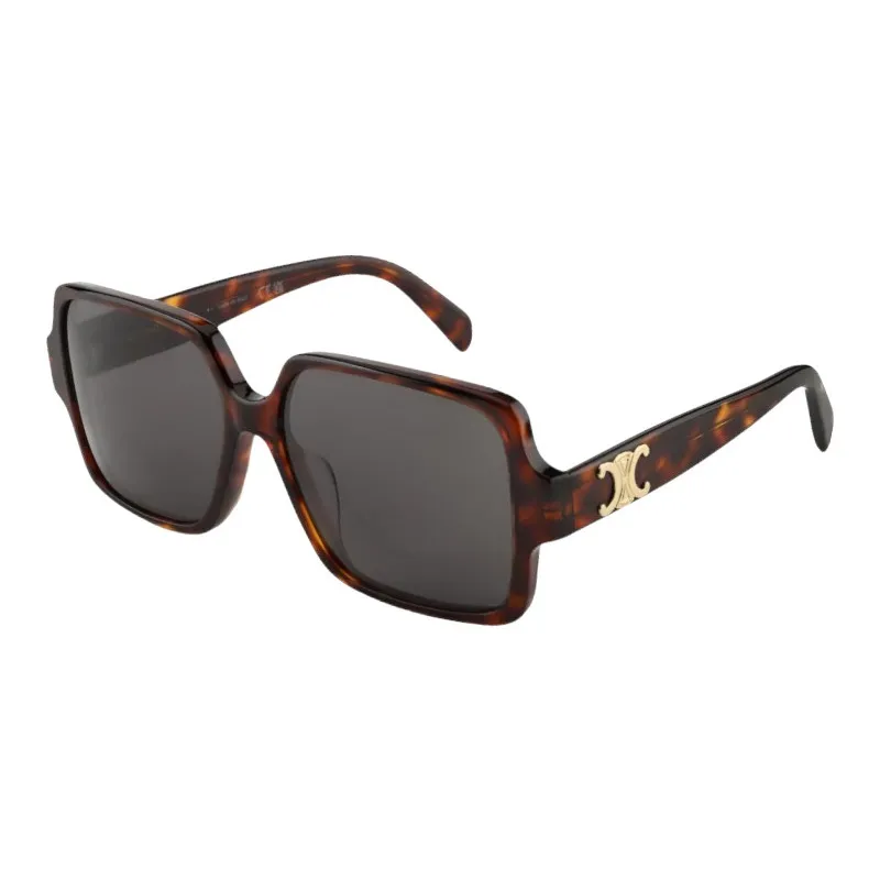 CELINE Квадратные солнцезащитные очки унисекс черепахового цвета