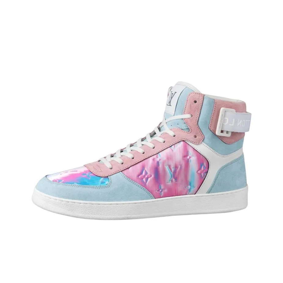 LOUIS VUITTON Rivoli Ankle Sneakers 'Blue Pink'