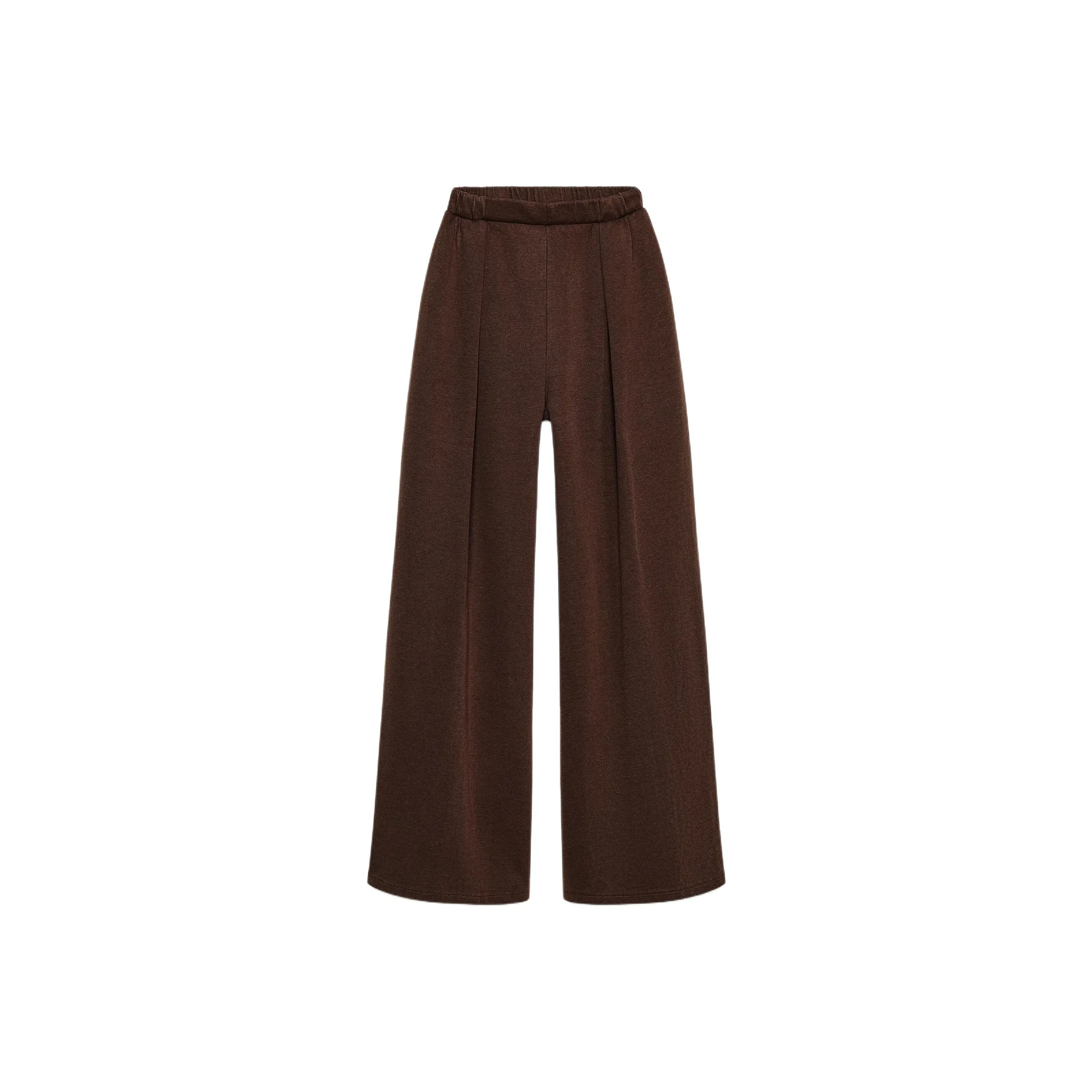 ZARA Темно-кофейные Женские Повседневные Брюки