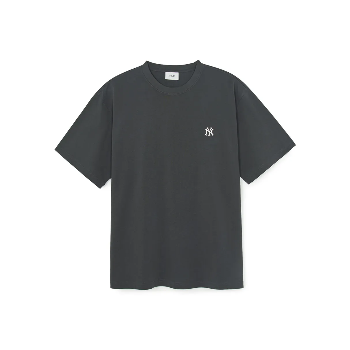 MLB Base Logo New York Yankees Basic Collection SS25 T-Shirt Unisex Standard Charcoal Gray MLB Base Logo New York Yankees Basic Collection SS25 Футболка Унисекс Стандарт Угольный Серый