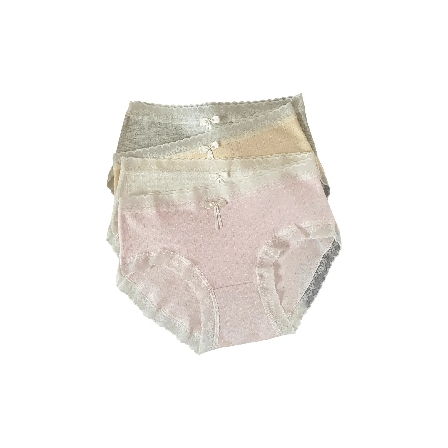 Бикини из хлопка Shopping MID Шаговый шов (передняя задняя посадка) Трусики Женские 4 упаковки