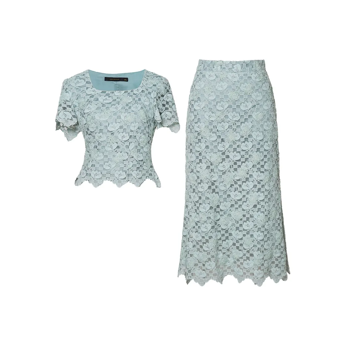 ROEYSHOUSE Светло-зеленый Женские Комплекты с юбкой