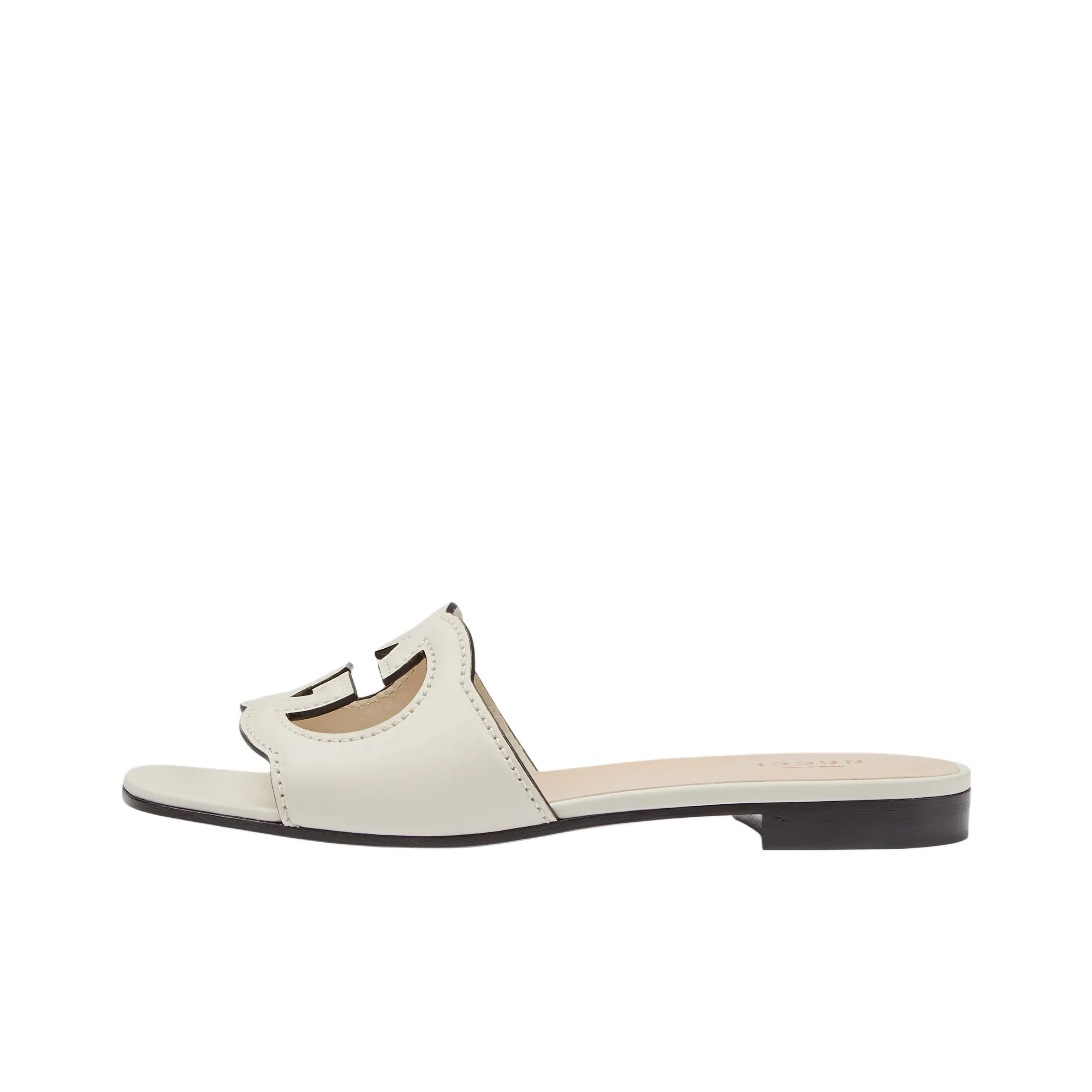 GUCCI Women's Interlocking G Cut Out Slide Sandal 'Mystic White' Women's
